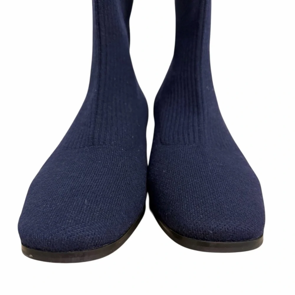 VIVAIA Knee High Wool Boots Size 8 EU 39 Navy Blue